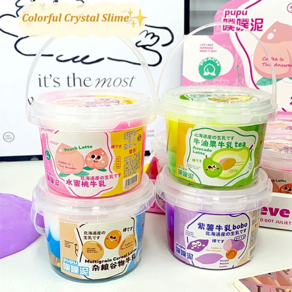 Peach Coarse Cereals Slime Kit Crunchy Non