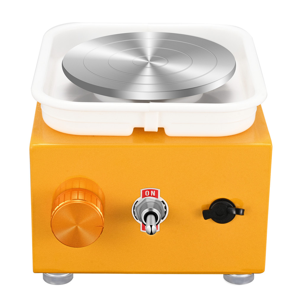 

Electric Pottery Wheels with 2 Turntables 6.5cm/10cm Clay Tools and Removable ABS Basin Pottery Wheel Beginners DIY Clay Art