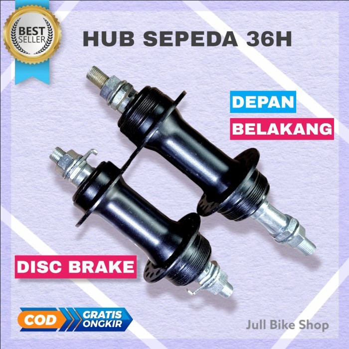 Hub sepeda 36H lipat mtb hitam freehub bos double drat depan belakang bosch bosh 36 hole lubang H ca