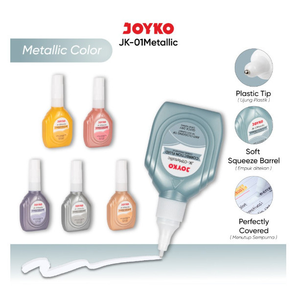 

Correction Fluid JOYKO JK-01 Metallic/Penghapus Cair/Koreksi Cair