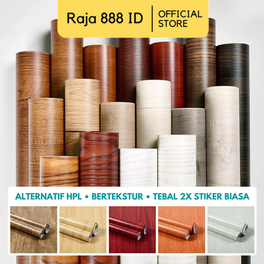 Wallpaper Furniture Lignin® High Quality 2x Ketebalan Stiker biasa Pelapis Lemari Pintu Doff Kusen M