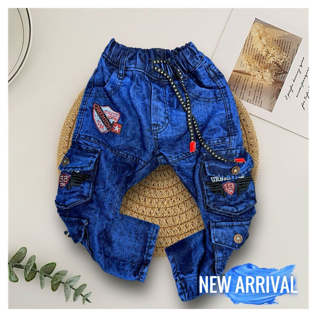 SR56YI cela;na jeans anak cowok celana cargo anak celana panjang anak laki grosir jeans anak anak