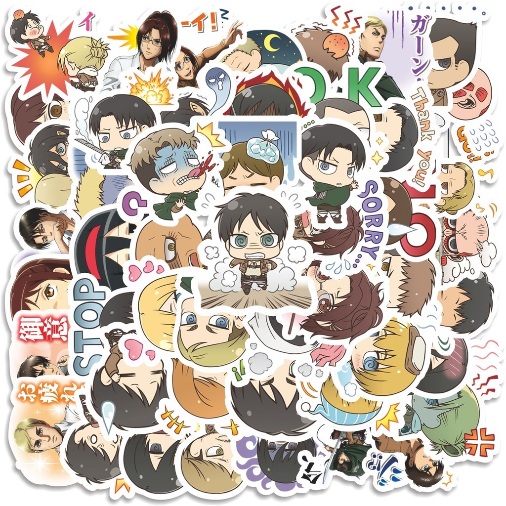 

COD 50 Pcs Stiker Attack On Titan Anime V1 Lucu Anti Air Untuk Dekorasi Notebook Sepeda Skateboard Handphone
