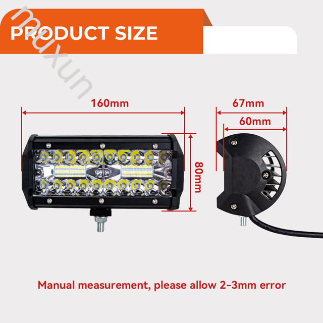 Jayy Lampu Sorot LED 12V 24V Kombinasi Lampu Sorot LED Off-Road/Lampu Sorot Sepeda Motor Lampu Kerja