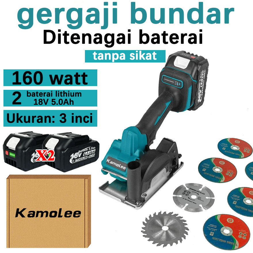 Kamolee 3-Inch Circular Saw Machine , Circular Saw Cutter, Circular Saw Tool Kit (Makita/JLD Battery