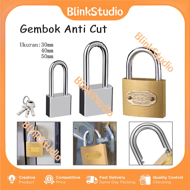 Gembok Stanless Anti Karat / Gembok Pintu / Gembok Anti Rust/Anti Maling