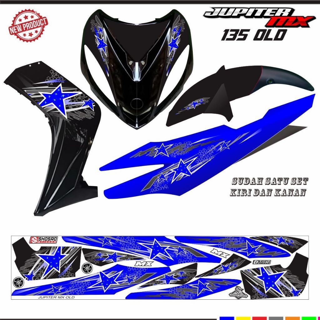 VARIASI STRIPING VARIASI MOTOR JUPITER MX OLD / STRIPING POLET BINTANG JUPITER MX LAMA VARIASI