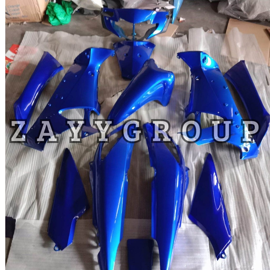 full body halus motor Supra x 125 2005 2006 warna biru candy