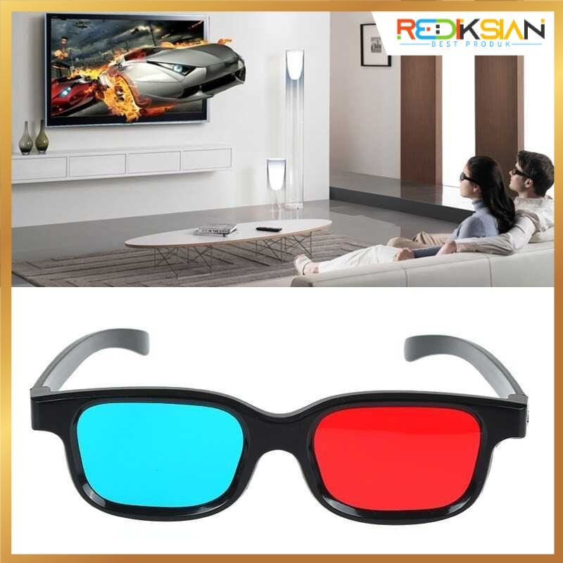 Kacamata 3D Cinema Movie Bioskop Plastic Frame Glasses - H3