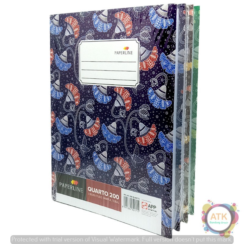 

Buku Tulis HARDCOVER KWARTO QUARTO PAPERLINE 200 Lembar Hard Cover Sampul Tebal