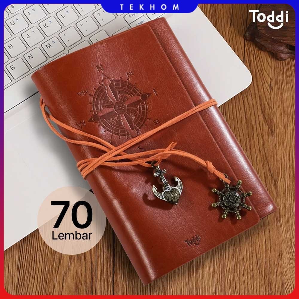 

Toddi Buku Catatan Binder Kulit Notebook Retro Pirate Compass - ZB045
