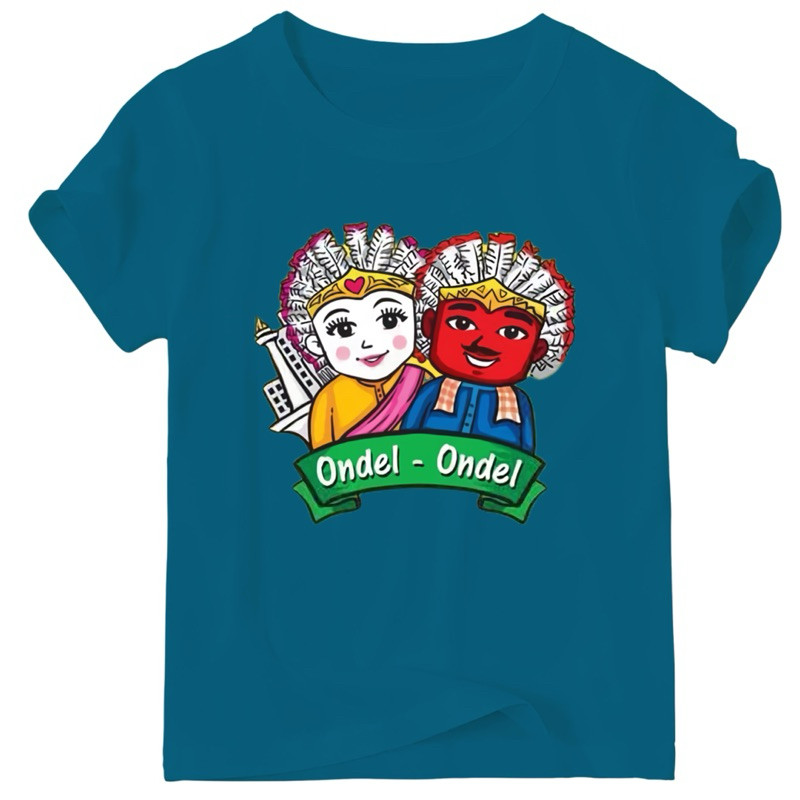 BoyGirl89  Kaos Anak Distro Ondel Ondel ( 2 - 10 Tahun ) Unisex