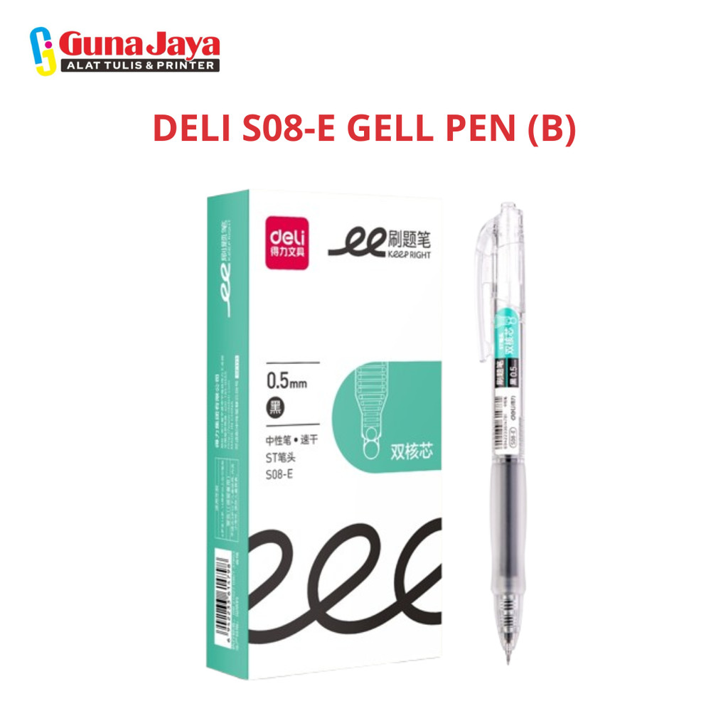 

DELI S08-E GELL PEN (SATU SET 12PCS)