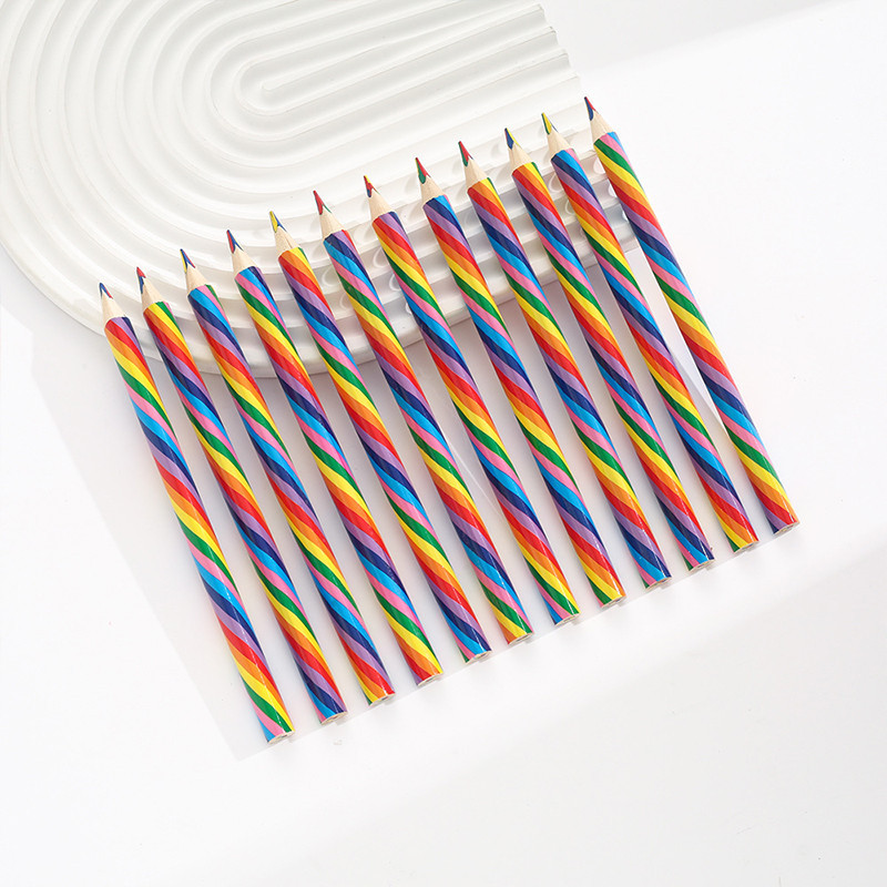 

Pensil Pelangi Kayu Empat Warna Pensil Berwarna Inti yang Sama Pensil Pensil Pelangi Batang Tebal-G