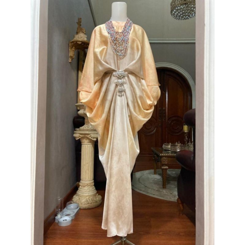 New Dress Kaftan Batik Jumputan Pesta Kondangan Jumbo Premium