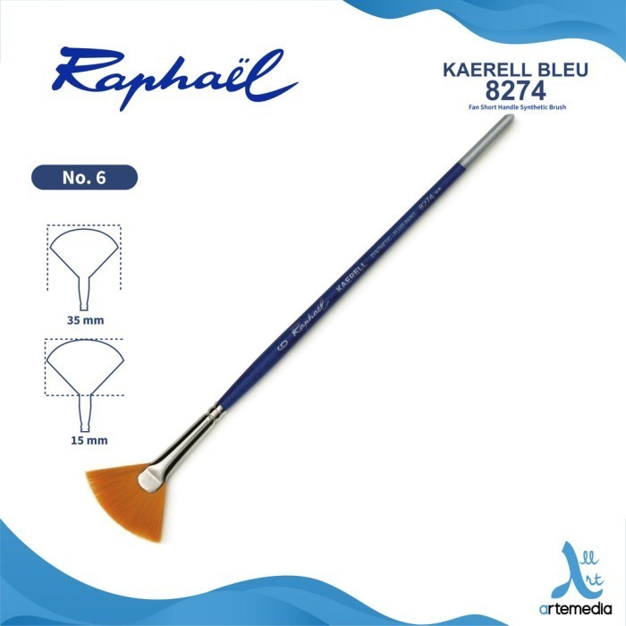 

Kuas Lukis Raphael 8274 Fan Kaerell Bleu Synthetic Brush SH - NO.2