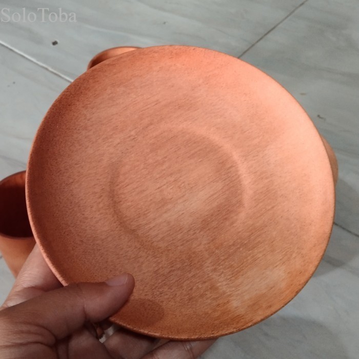 

Piring Kayu/ Lepek Kayu Mahoni Diamater 14cm murah