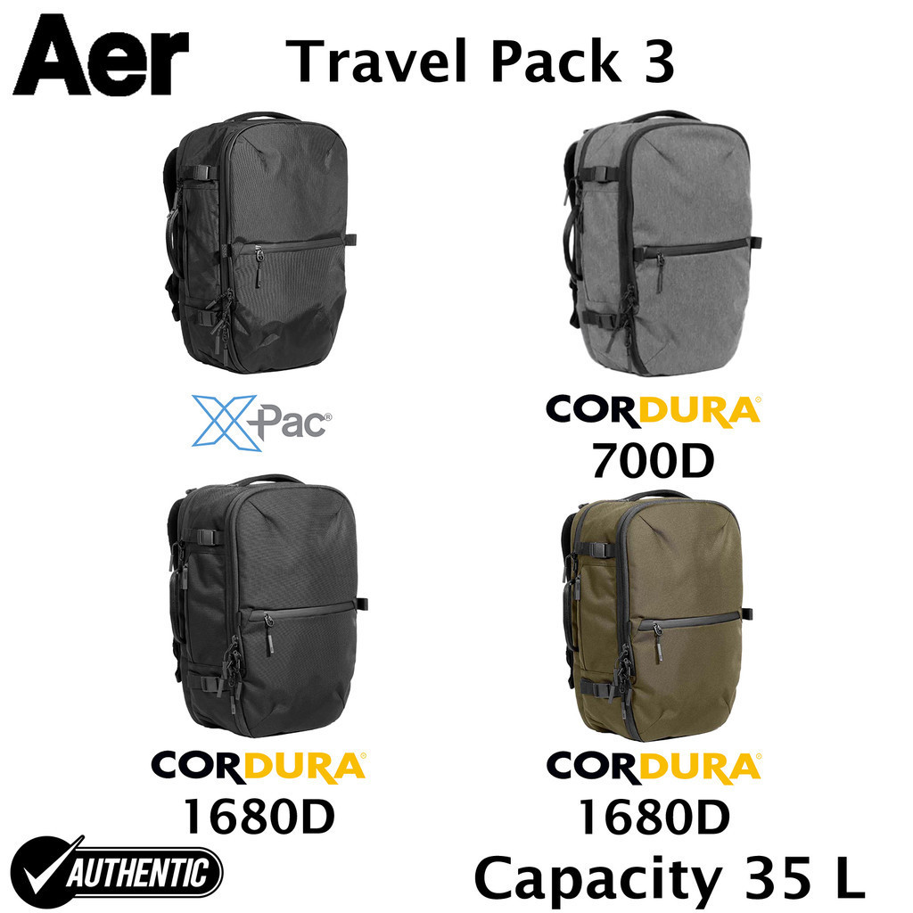 Aer Travel Pack 3 Backpack/Bag/Tas Ransel 35L