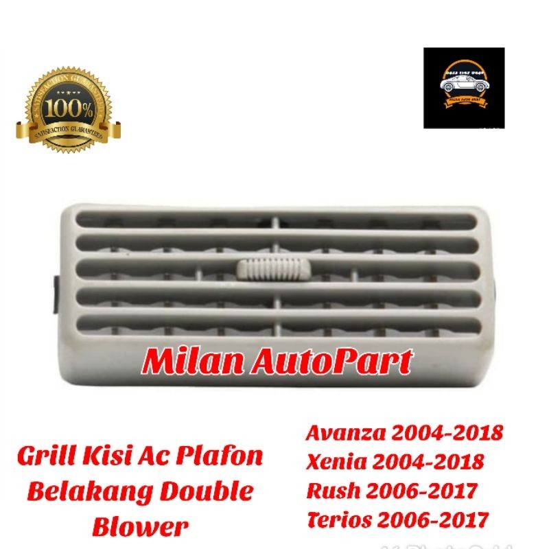 Grill Kisi AC Plafon Belakang Double Blower Avanza Xenia Rush Terios 2004 2005 2006 2007 2008 2009 2