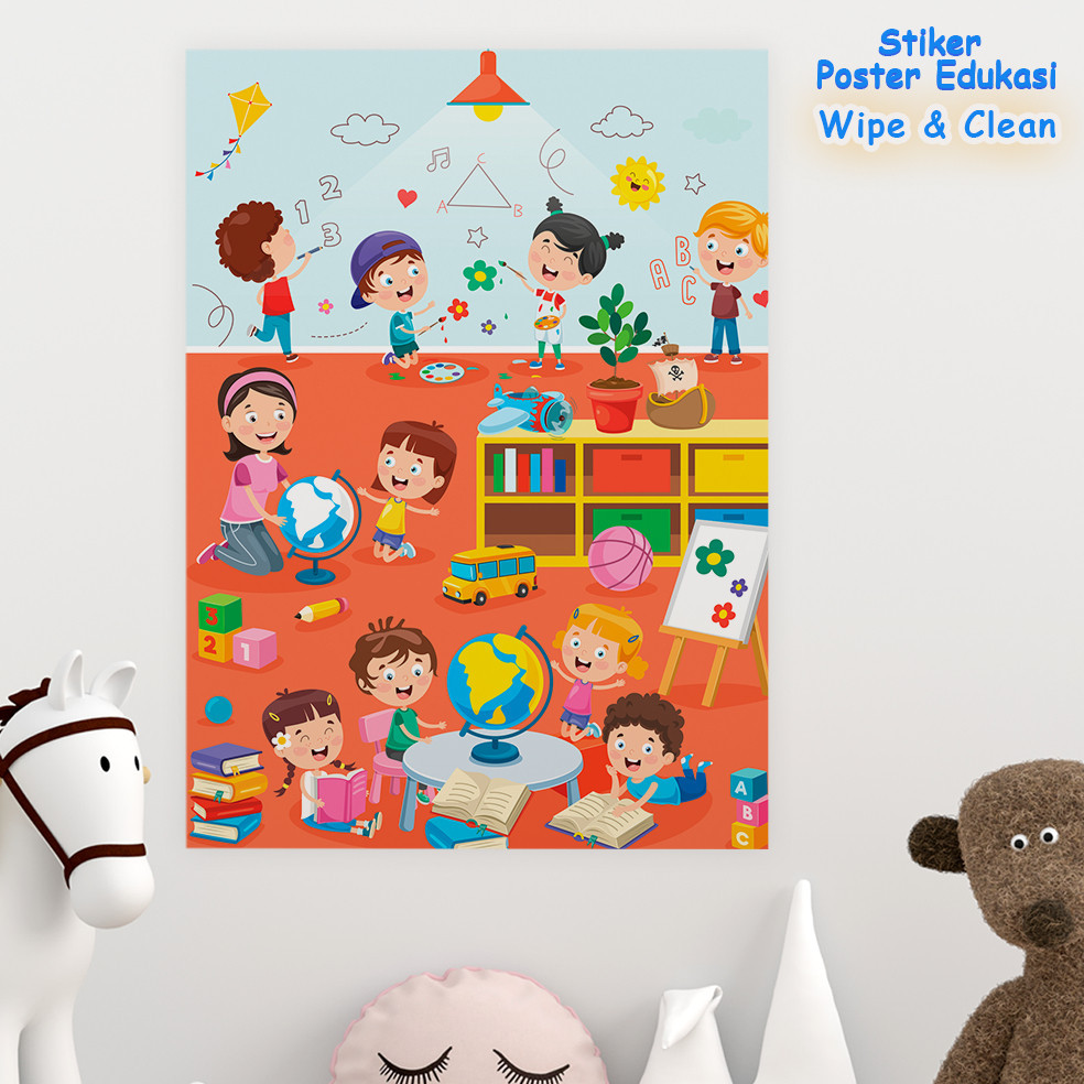 

Stiker Poster Dinding Gambar Animasi Edukasi Anak Smart
