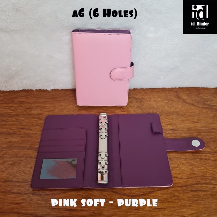 

PROMO!! -BINDER A6 KOMBINASI WARNA KULIT JERUK SINTETIS - PINK-PURPLE