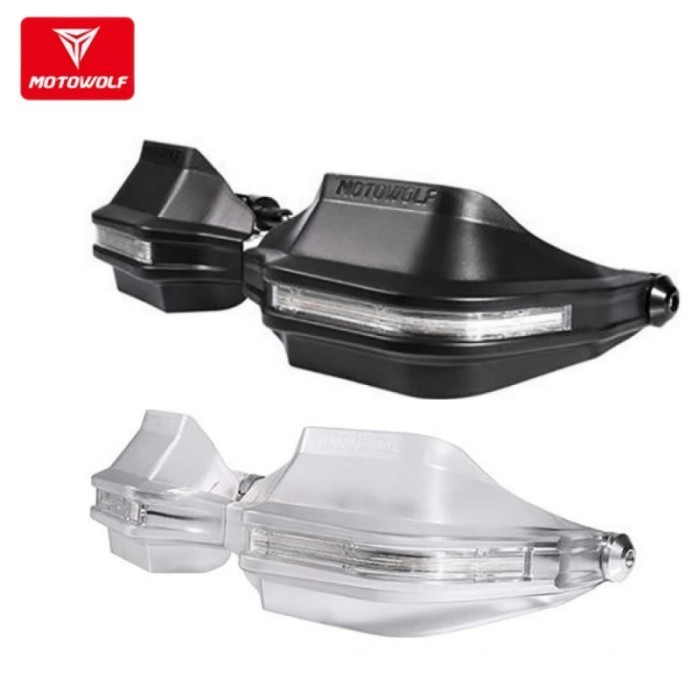 Motowolf Hand Guard Motor Handlebar Protector Stang ProGuard Universal - TANPA LAMPU, Hitam