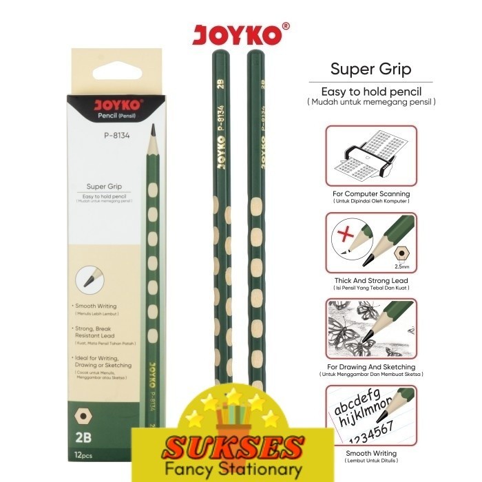 

Pencil Pensil Joyko P-8134 Super Grid 2B 1 Box 12 Pcs