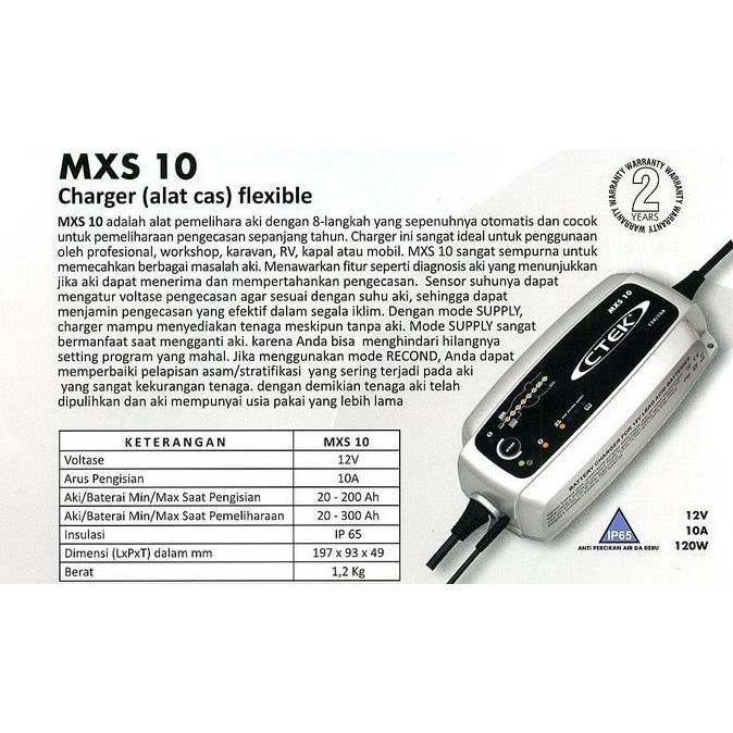 Ctek Mxs.10/ Ctek 10 - Charger Accu/ Charger Aki / Alat Charger