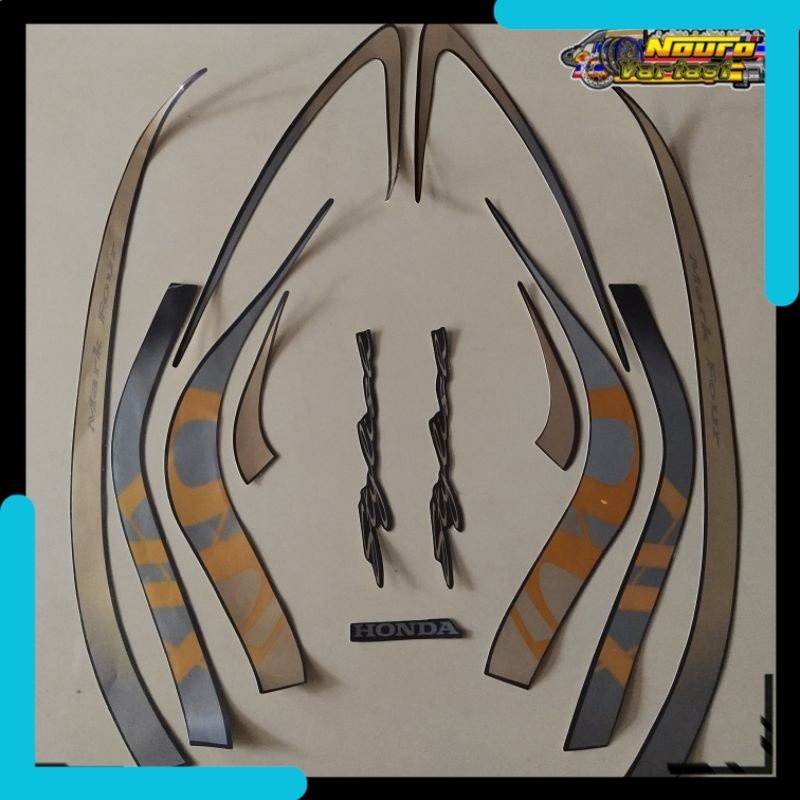 stiker striping motor honda scoopy 2021 grey brown list body standar mantap nazia