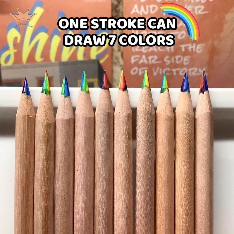 

Pensil Pelangi Inti Multi Warna Pensil Warna Gradien Alat Tulis Pensil Kreatif MK