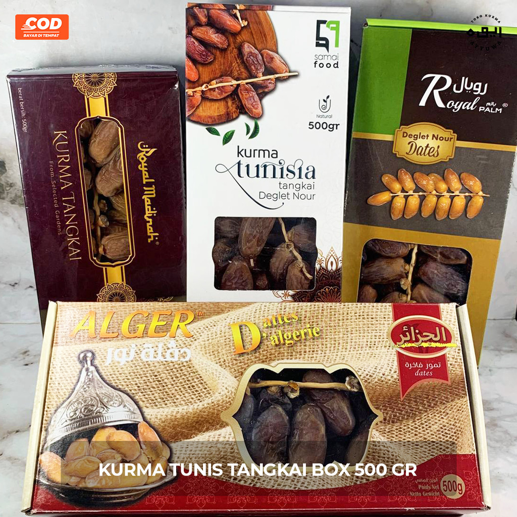

Kurma Tunisia Tangkai Kemasan Box 500gr