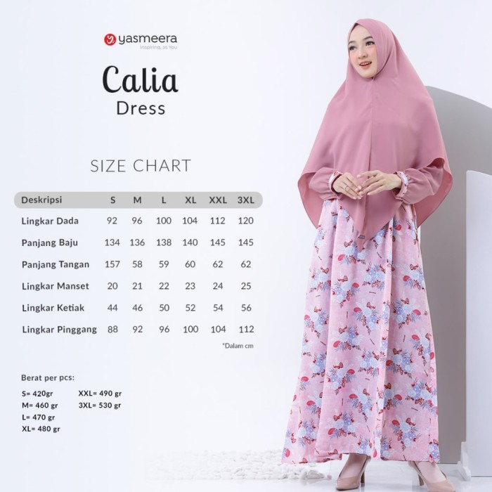 Calia Dress BLUSH PINK by Yasmeera Gamis Only  Product - S