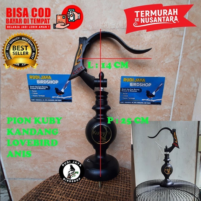 READY GANTUNGAN LIPAT BATMAN KUBY KUBI BURUNG LOVEBIRD WARNA SILVER & HITAM FULLSET LENGKAP PION PRE