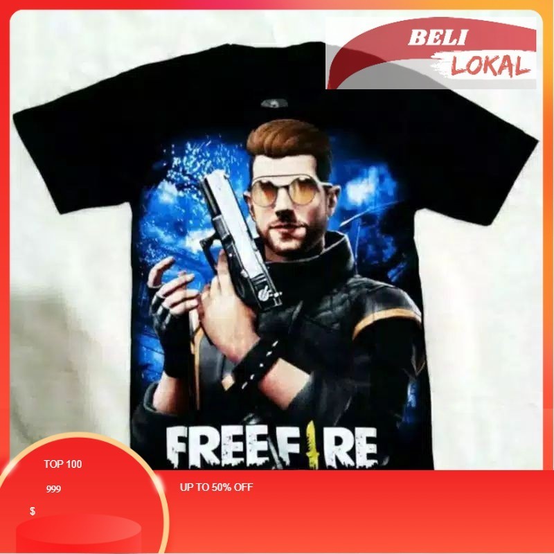 PROMO/ KAOS ANAK/ KAOS KARAKTER/ BAJU FF ANAK FREE FIRE DISTRO SPANDEX ANAK BAJU GAMES ALOK 1 TERLAR
