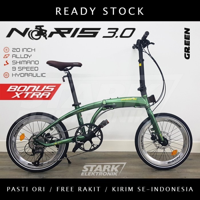 HOT PROMO Pacific NORIS 3.0 Sepeda Lipat READY - Hijau