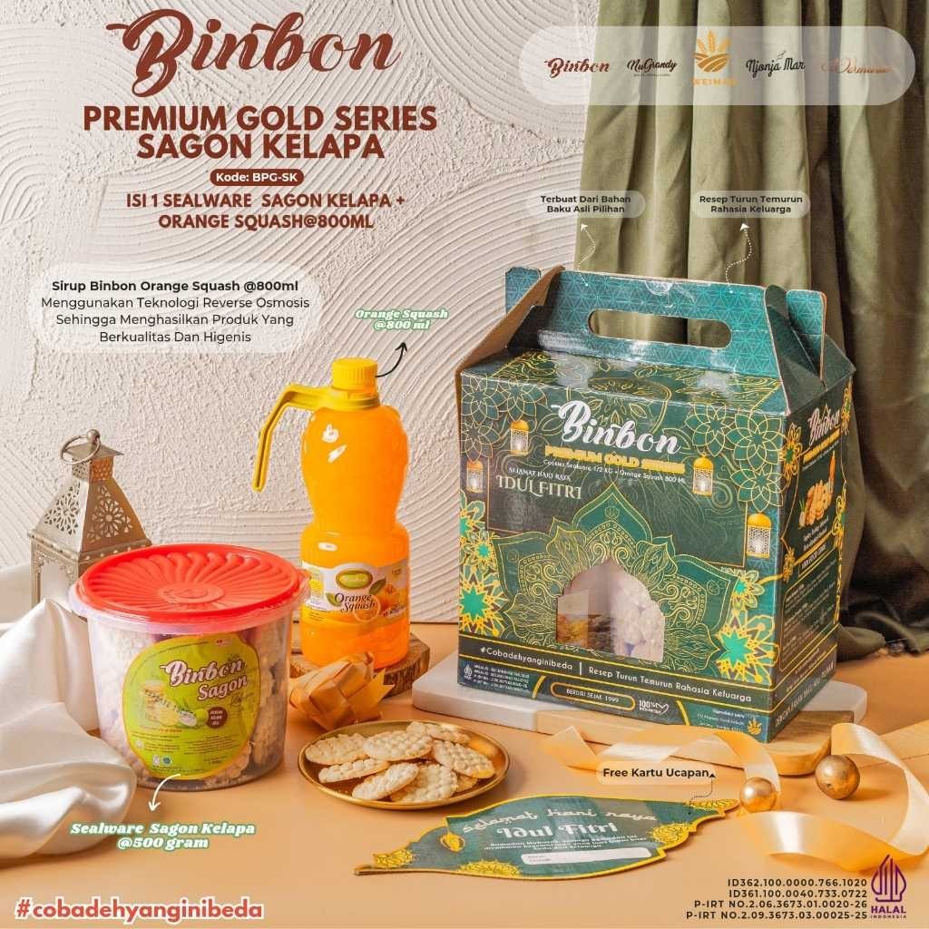 

KUE LEBARAN/KUE KERING/HAMPERS/BINGKISAN/BINBON PREMIUM GOLD SERIES