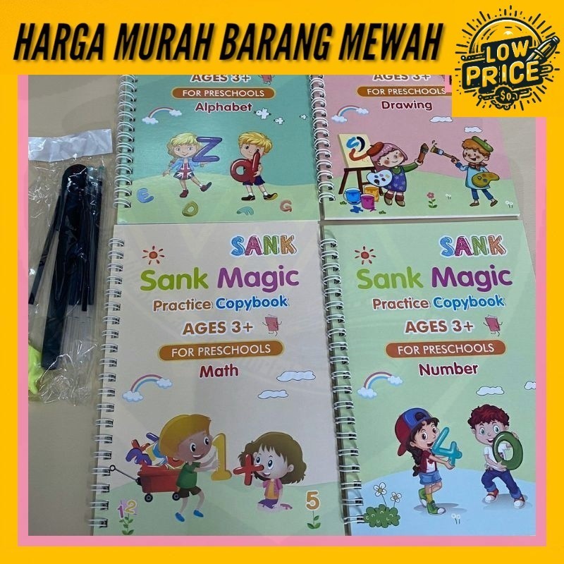 

[LowPrice] SANK MAGIC PRACTICE BOOK 1 SET 4 BUKU + PULPEN & REFILL