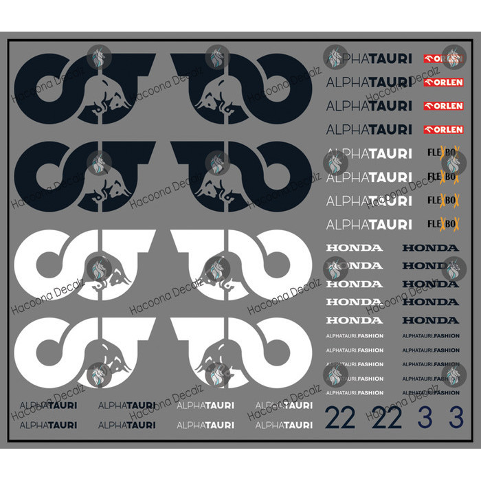 Alpha Tauri F1 Water Slide Decal