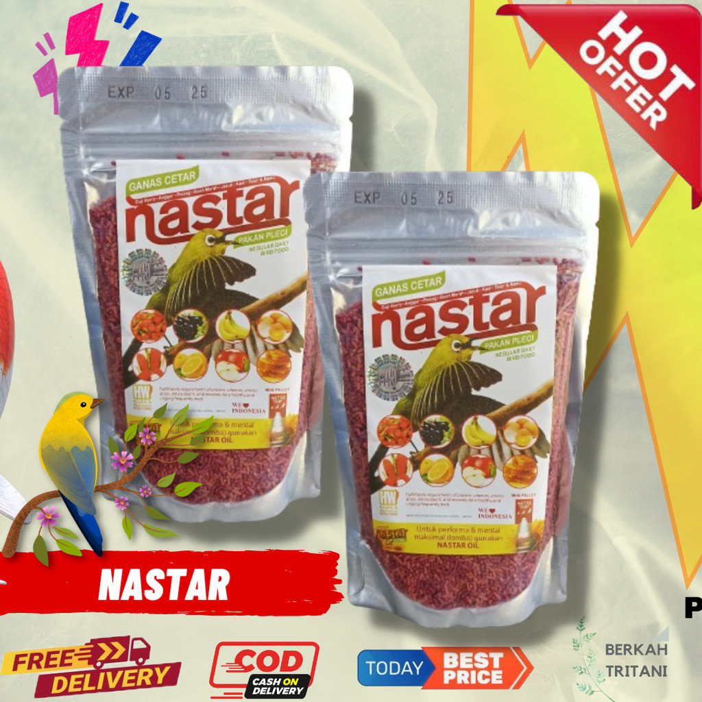 Voer HW NASTAR Ganas cetar voer pleci makanan pleci hw nastar hologram asli