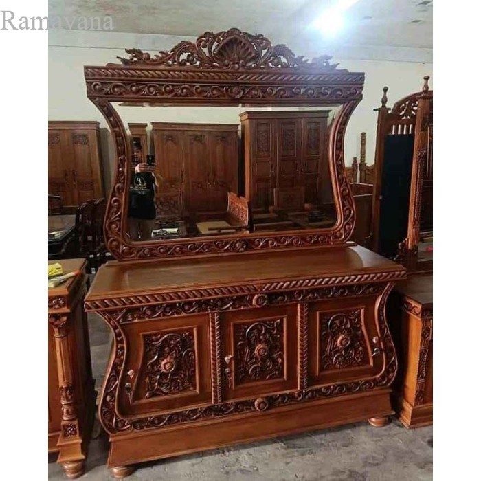 

Meja Rias Tolet Ukir Kayu Jati Biola 150 murah