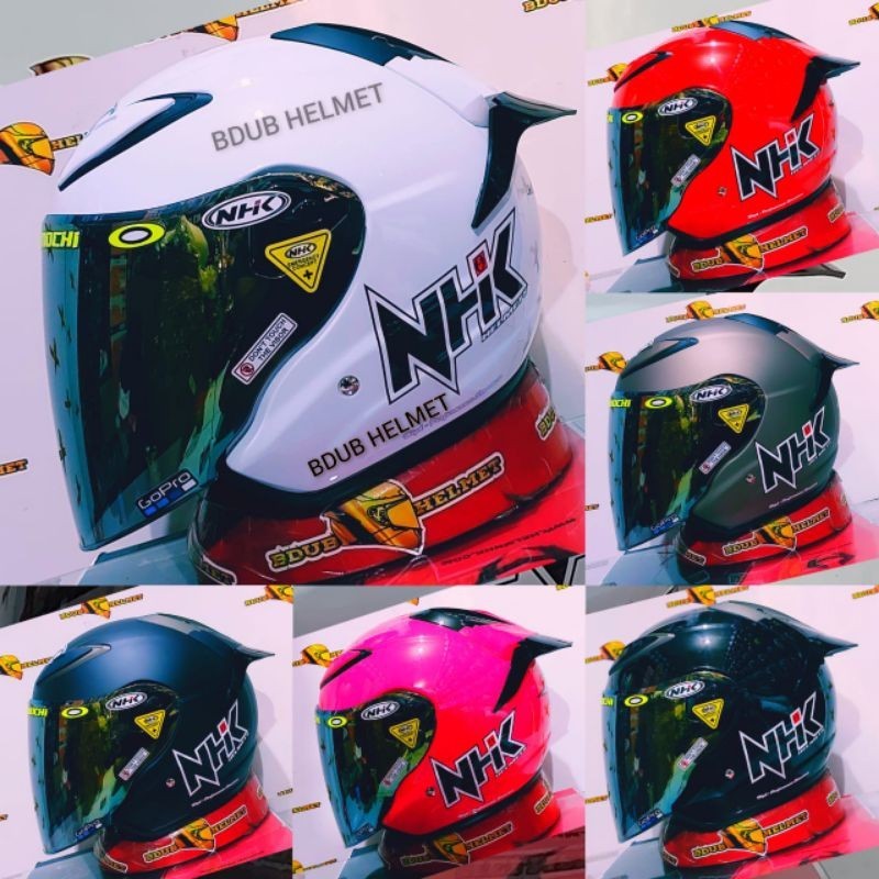PROMO Helm NHK R6 solid paket ganteng 100% ori NHK SNI-DOT baru