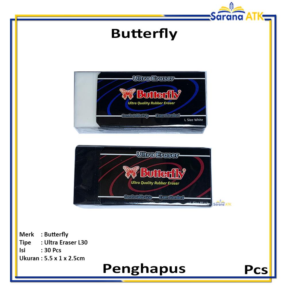 

Butterfly - Eraser Penghapus Ultra Quality Rubber L30 - Pcs