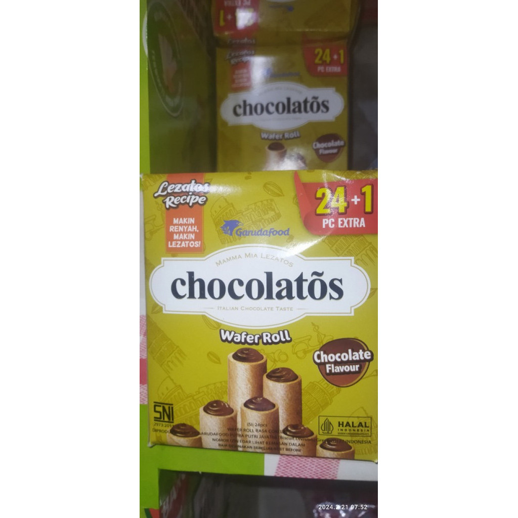 

chocolatos wafer roll isi 24pcs box