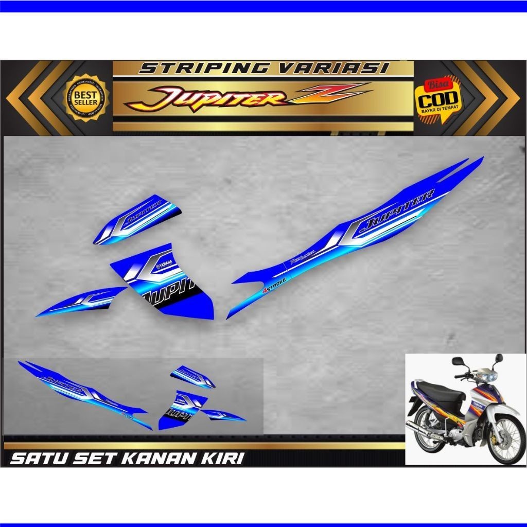 VARIASI/ STRIPING MOTOR JUPITER Z VARIASI STIKER MOTIF SIMPLE LIS JUPITER Z OLD BURHAN STRIPING STIK
