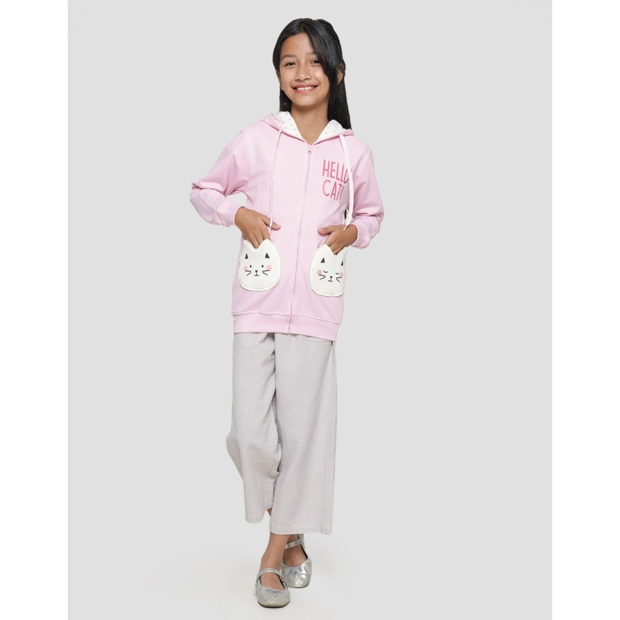 Aero Cat Ear  Hoodie Anak Perempuan 118563351 - PASTEL PINK, m-6