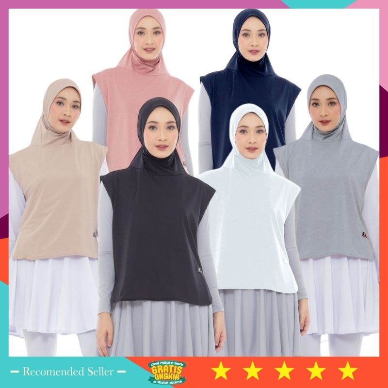 Baju Olahraga Murah FItnes Zumba Gym Keren Kekinian / Hijab Rompi Instan Vest Olahraga Wanita Terbar