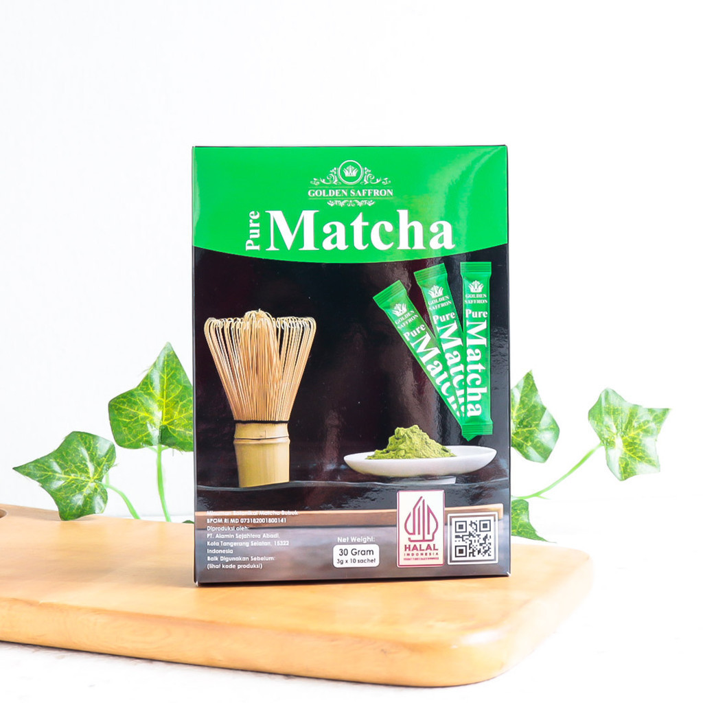 

Pure Matcha Tea Japanese Premium Matcha Bubuk - Golden Saffron