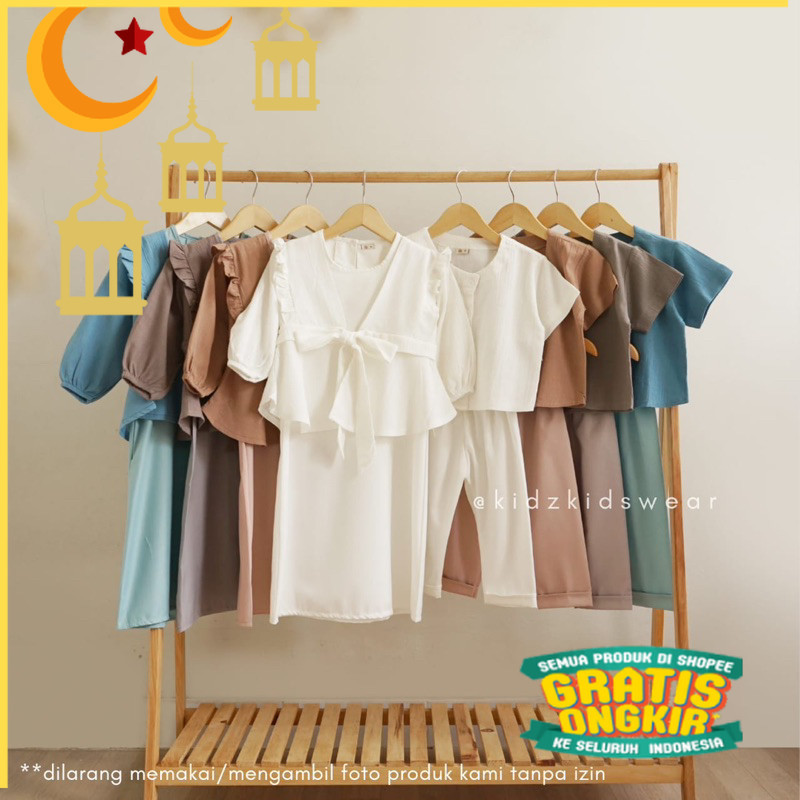 ZAMORA GIRL DRESS & ZAMORA BOY SET ANAK 1-5 TAHUN | Raya series anak Eid series Setelan couple lebar