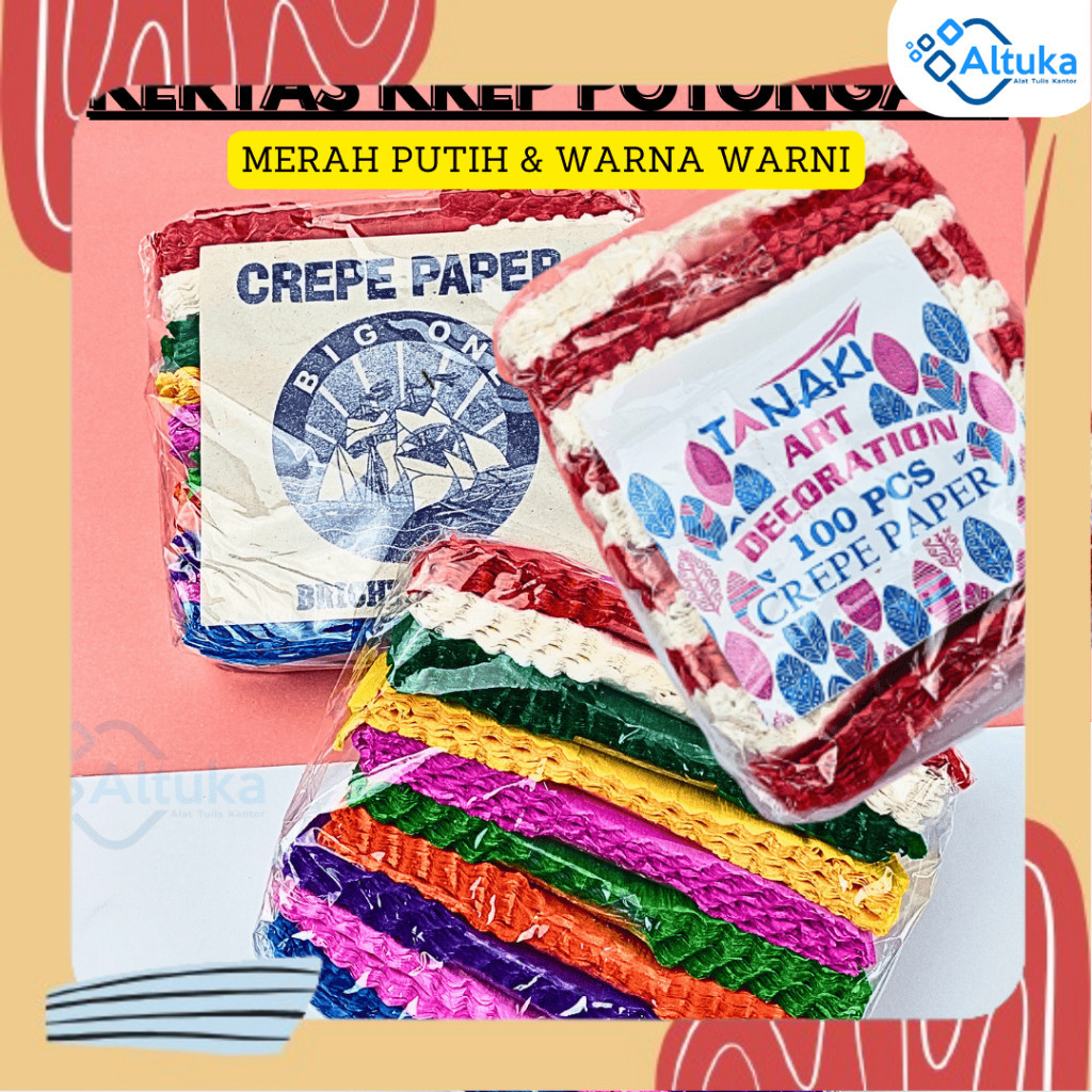 

Kertas Crep / Krep / Klobot Potongan Warna Warni