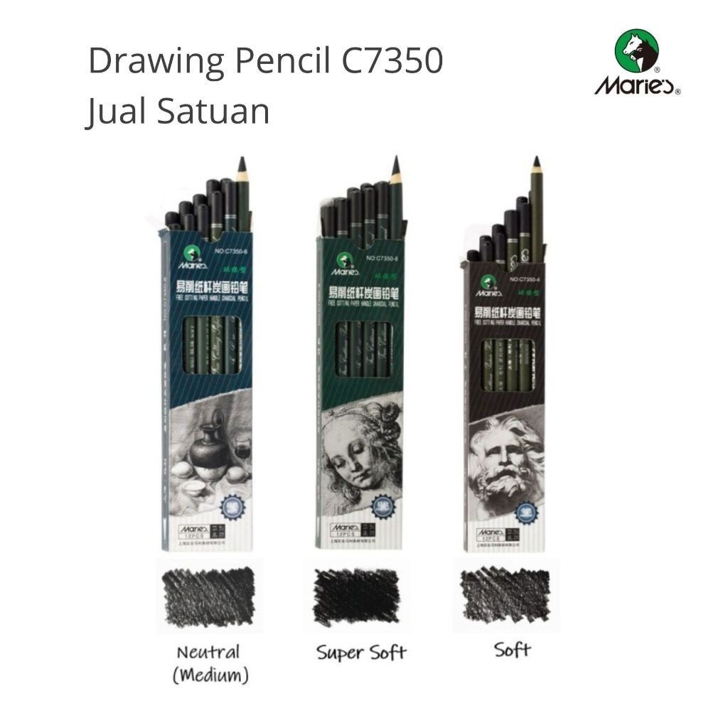 

Maries Charcoal Pencils C7350 Free Cutting Paper Handle Charcoal Pencils / Maries Pensil Charcoal C7350 – Satuan - SHAGB